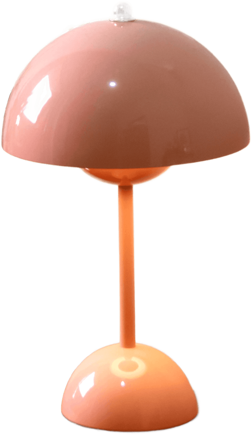 Pink flowerpot table lamp