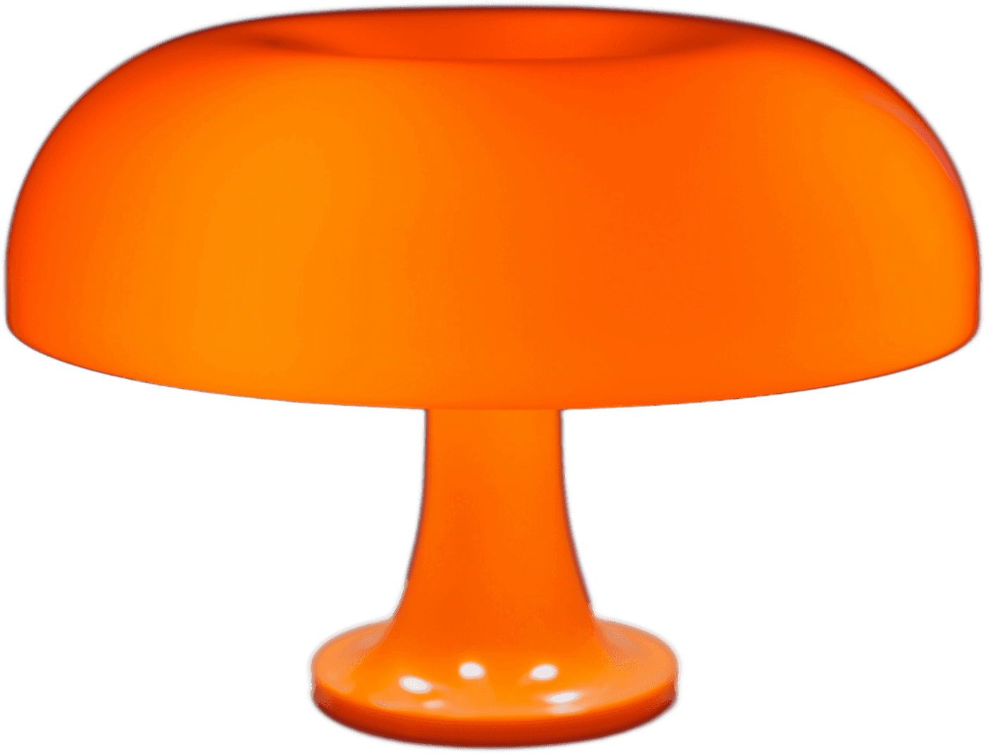Orange mushroom table lamp
